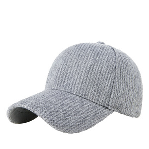 หมวกเบสบอลผ้าฟลีซแบบยูนิเซ็กซ์สีทึบหมวกป้องกันแสงแดดที่อบอุ่นสำหรับฤดูใบไม้ร่วงฤดูหนาว - Product Image 1