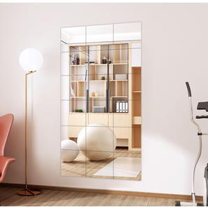 Fourniture d'usine bricolage incurvé Flexible épissure libre auto-adhésif acrylique décor incassable étanche salon salle de bain miroir - Product Image 2