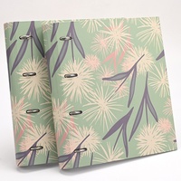 Organisateur de documents à 4 anneaux personnalisé à motif floral, couverture rigide, pour bureau et école, fournisseur en gros OEM ODM, usine
