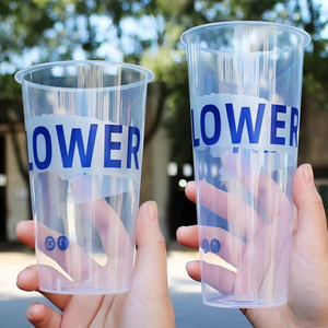 Vente en gros PP dur 360/500/600/700ml Tasse à thé Boba en plastique jetable à emporter Tasses à café PP avec couvercles pour jus de thé <span class=keywords><strong>Babbo</strong></span> Bubble - Product Image 4