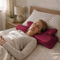 Oreiller en mousse à mémoire de forme moderne en gros, à rebond lent, ergonomique, pour soutien cervical, forme papillon, oreiller de lit OEM ODM