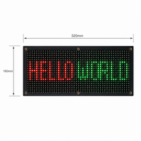Letrero LED P10 Personalizado con Mensaje Desplazable, Control por WiFi a través de Aplicación, Texto Animado, Letrero de Escritorio de Doble Color