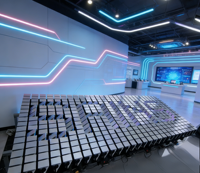 Écran d'affichage LED matriciel dynamique 3D, empilable, motorisé, RGB, pour façades, scènes et clubs
