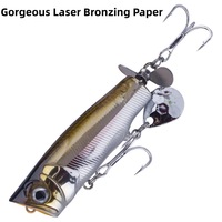 Leurre de surface SNEDA 9cm/23.5g Popper Topwater, leurre de surface Chugger avec cuillère pour la pêche au black-bass, au brochet et en eau salée