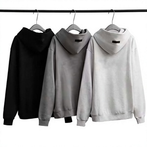 Sweat-shirt à capuche pour homme, couleur unie, décontracté, tricoté, 100% coton, coupe classique, pour l'automne - Product Image 1
