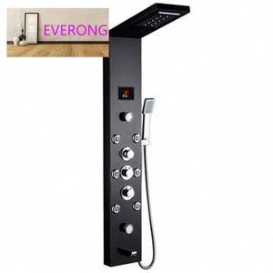 Pannello doccia Led per bagno pannello doccia con cascata e doccia massaggio termostatico - Product Image 1