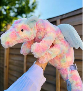 Nuova Serie Drago Volante Arcobaleno: Peluche Drago delle Nevi con Imbottitura in Cotone PP Super Morbido per il Comfort dei Giovani - Product Image 3