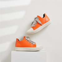 P5195-rubber sepatu bot wanita, SNEAKER KULIT datar atasan rendah