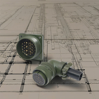 American Standard Aviation Plug MS3102A28-11P MS3108A28-11S incurvé 22 Core Connecteur étanche Produit de haute qualité