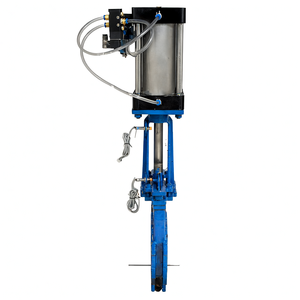 Válvula de Cuchilla Neumática COVNA de 4 Pulgadas, Válvula de Cuchilla de Acero Fundido con Sello Suave, Válvula de Cuchilla para Lodos - Product Image 3