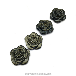 Vente en gros de fleurs en cristal d'<span class=keywords><strong>obsidienne</strong></span> <span class=keywords><strong>dorée</strong></span> naturelle, artisanat en cristal, mini fleur de rose en <span class=keywords><strong>obsidienne</strong></span> <span class=keywords><strong>dorée</strong></span> de 3 cm pour cadeau - Product Image 5