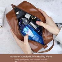 Sac de voyage d'affaires portable en PU grande capacité BSLN, sac cosmétique de mode pour homme de haute valeur, fermeture éclair, compartiment