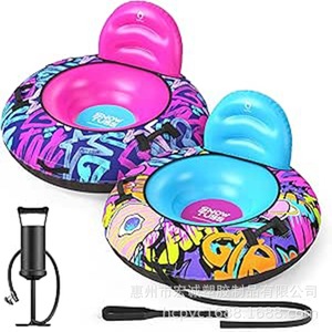 Tube à neige gonflable Hongcheng en PVC 0,4 mm, jouet de ski d'extérieur pour enfants avec pompe - Product Image 1