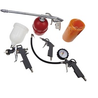 Kit d'outils pour compresseur d'air, kit d'outils pneumatiques HVLP haute pression, ensemble de 5 pistolets de pulvérisation pour l'entretien et le nettoyage des voitures