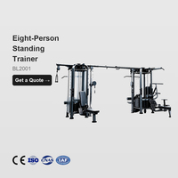 ZOFAN Appareil de musculation multifonctionnel en acier à 8 stations, équipement commercial de musculation sélective, tractions assistées, faible MOQ, OEM, ODM
