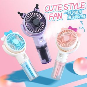 Cute Handheld Spray Cooling Mini Fan With Humidify Function For Student Child Desktop Use - Product Image 1