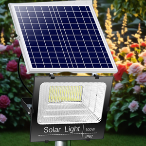 Lámpara Solar <span class=keywords><strong>LED</strong></span> para Exteriores, Impermeable IP65, Blanca, para Jardín, Dos en Uno, 500W 200W 1000W 800W 300W 600W - Product Image 3