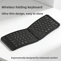 Keyboard Lipat Nirkabel Model Gunting Ultra-Tipis Senyap Mini Mudah Disimpan untuk Tablet Laptop Ide Hadiah Sempurna