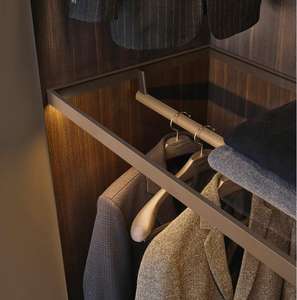 现代定制奢华步入式衣柜别墅卧室家具套装开放式储物木质服装组织者衣柜模块化衣柜 - Product Image 2