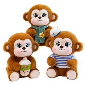 Lindo Peluche de Mono de Brazo Largo de Ocho Pulgadas, Personalizable, ODM, Regalo de Cumpleaños, con Relleno de Algodón PP, Muñeco de Mono Bordado - Product Image 1