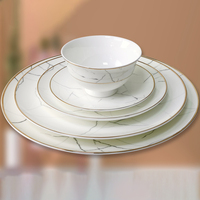 Assiettes de présentation en céramique style vintage, en porcelaine fine, motif marbré, pour pain, salade et entrées, pour mariages et décorations de fête