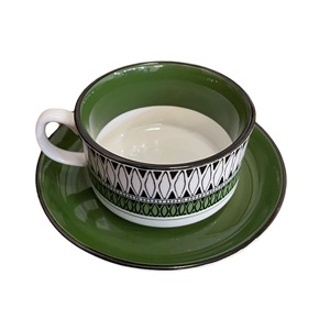 Retro Green Ceramic Coffee <b>Cup</b> <b>Saucer</b> Set Large Capacity Creative Nordic Style Modern Porcelain Tea Afternoon Mug Flower <b>Cup</b> - Product Image 1