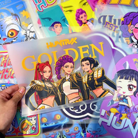 Autocollants en vinyle plastique sérigraphiés personnalisés de haute qualité pour transferts, pour le groupe de K-pop Demon Hunt Girl Group - Vente en gros, écologiques