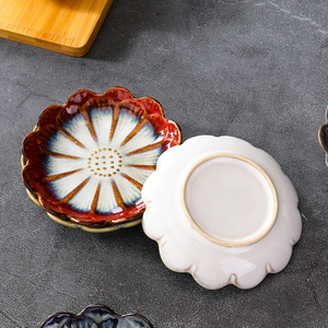 Plateaux de rangement en céramique Lotus <span class=keywords><strong>Plateau</strong></span> créatif vert pour la décoration Plaque à bijoux Organisateur de bijoux Conteneurs Décor de bureau - Product Image 6