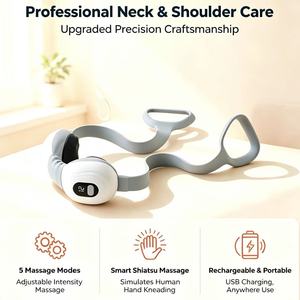 Masseur électrique portatif pour le cou et les épaules, chauffant Shiatsu, 5 modes de pétrissage, 3 niveaux de chaleur, rechargeable par USB, télécommande sans fil, minuterie - Product Image 3