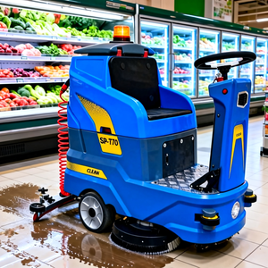 bibo SP770 Dual-<b>Brush</b> Ride-On Industrial <b>Floor</b> Scrubber with Motor 1 Year Warranty for Workshop Commercial Use Road Sweeper - Product Image 4