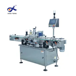 Automatic glass and plastic round bottle single head labeling machine