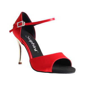 الجملة السيدات الفاخرة الأحمر الحرير 9 سنتيمتر الخنجر الكعوب الدرجة الأرجنتين Kizomba تانجو الرقص أحذية - Product Image 3