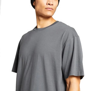 Custom Manufacturer 100% Cotton <b>Men's</b> Short Sleeve Solid T-Shirts OEM/OMD Service Trending Anti-Wrinkle <b>Breathable</b> - Product Image 3