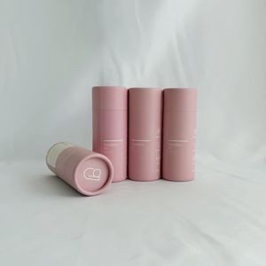 Cilindro de cartón bruto de labios reciclable biodegradable 100%, bálsamo labial, contenedor de cosméticos, tubo de embalaje de papel desodorante - Product Image 2