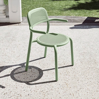 Combinaison de chaises de table en métal pour les loisirs de plein air Style rétro pour cour, balcon, restaurant, villa, café, magasin de thé au lait
