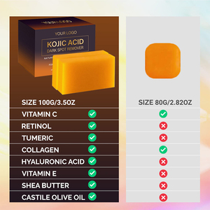 Acido kojico per rimozione delle macchie scure con saponette in PVC retinolo collagene curcuma acido ialuronico vitamina E burro di karité Castile olio d'oliva - Product Image 6