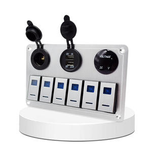 Panel <span class=keywords><strong>de</strong></span> interruptor <span class=keywords><strong>de</strong></span> control basculante <span class=keywords><strong>de</strong></span> 6 bandas <span class=keywords><strong>de</strong></span> carga USB <span class=keywords><strong>de</strong></span> aluminio 12 V impermeable interruptor <span class=keywords><strong>de</strong></span> caravana basculante <span class=keywords><strong>de</strong></span> barco marino <span class=keywords><strong>de</strong></span> 6 bandas - Product Image 1