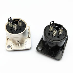 Conector XLR hembra de 3 pines HF3-Core, toma de audio para altavoz, base metálica de 3 pines para instalación en panel, venta directa de fábrica - Product Image 2