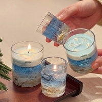 Bougies en gelée artisanales apaisantes - Bougies aromatiques parfumées à l'osmanthus sans fumée, emballées en boîte, cadeaux aromatiques parfaits
