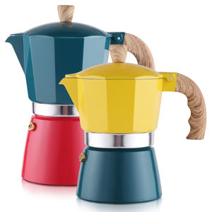 Emode หม้อ<span class=keywords><strong>กาแฟ</strong></span>อิตาลีมอคค่า, หม้อ<span class=keywords><strong>กาแฟ</strong></span>เอสเปรสโซ่ทำจากอลูมิเนียมพร้อมด้ามไม้ไผ่ - Product Image 4