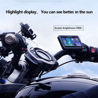 Écran de navigation pour moto avec écran tactile de 6,3 pouces, Android Auto sans fil, connexion USB détachable rapide, étanche IP67