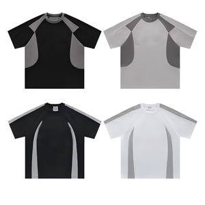 Camiseta Deportiva de Rugby, Estampada, Verano, Transpirable, Malla con Parches, Oversize, Manga Corta Raglán, Secado Rápido, Unisex, Moda, 100% - Product Image 6