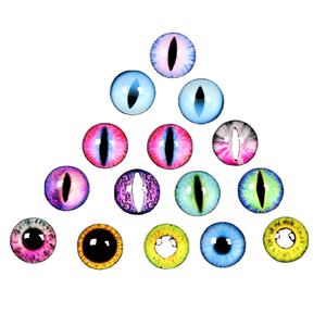 8mm-14mm plastique tête de gabarit leurre yeux multicolore verre Cabochon yeux pêche en mer accessoire de bricolage pour jouets et bijoux - Product Image 1