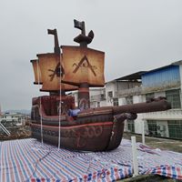 Aire de jeux géante Parc Décoration Photo Souvenir Bateau Pirate Gonflable Expédition Voile Navigation Modèle