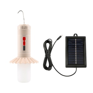 Lanterna da Campeggio con Pannello <span class=keywords><strong>Solare</strong></span> Esterno, Ricarica Rapida Type-C, Display a 4 Barre, Dimmerabile, Luce Vintage <span class=keywords><strong>Crema</strong></span> da Esterno - Product Image 1