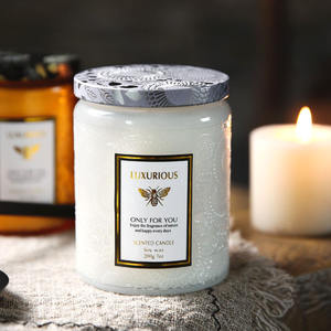 Vela perfumada de soja 100% natural, vela de cristal con tapa, venta al por mayor - Product Image 6