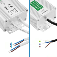 Driver/transformateur/adaptateur LED 60W (étanche IP67), entrée 100V-260V AC, sortie 12V/24V DC basse tension
