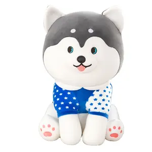 Wholesale custom best selling stuffed animals Cute husky dog plush pillow