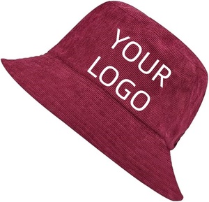 Corduroy Bucket <b>Hat</b> - Double-Sided Unisex Sun Protection <b>for</b> Travel Daily Wear Outdoor Activities Custom Logo Promotion Gift - Product Image 1