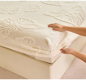 Luxury Ultra-Soft Butterfly Pattern <strong>Flannel</strong> Fleece 100% Polyester Bed Fitted <strong>Sheet</strong> and Pillowcase for Home Use - Product Image 5